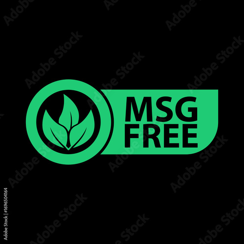MSG free icon isolated on black background