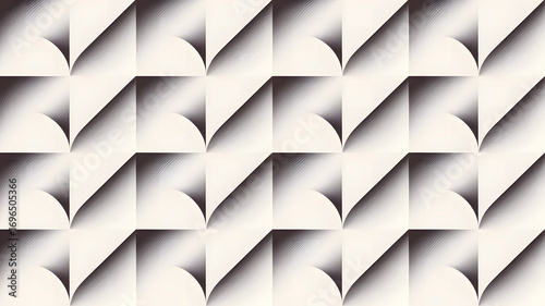 Abstract Geometric Pattern with 3D Illusion. AI Generated