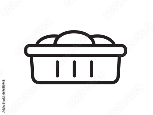 Modern Potato Planter Machine Icon in Sleek Line Art Vector Illustration