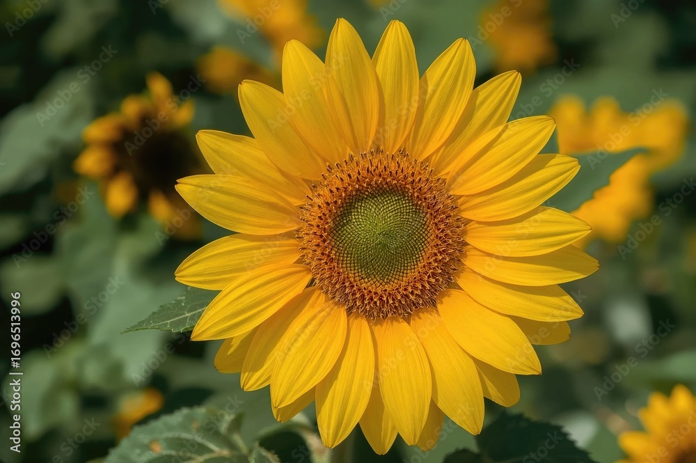 Fototapeta premium Close-up of a vibrant yellow sunflower