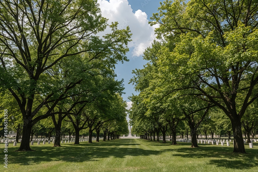 Obraz premium Stunning trees within a memorial park