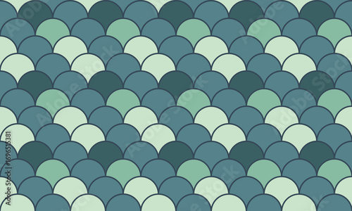 Serene teal and mint green scales pattern.  Perfect for website backgrounds, textile design, or any project needing a calming, textured aesthetic.
