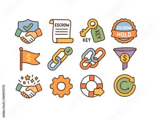 Finance, business line icon set. payments, transactions, security line art collection