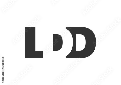 LDD logo design. Initial letter L D D bold font style for tech startups, consulting, corporate branding. Creative company name, headlines typography identity, trendy logotype.