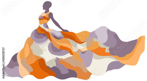 Abstract fashion design illustration