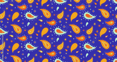 Creativity paisley in cool style. Eternity tranquility as drawn flowery. Clothing decorative as art textured.