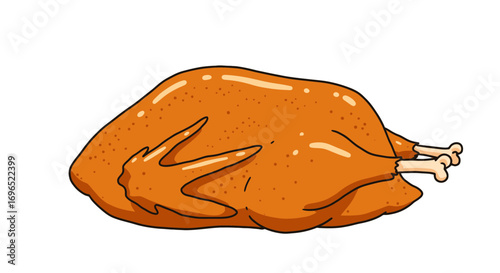 Roasted poultry thanksgiving dinner holiday meal delicious food celebration tasty cooked bird festive on transparent background