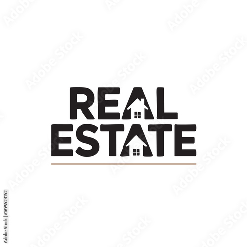 Real Estate Logo Concept Vector Graphic with Minimalist Stylized House Shape and Geometric Roof in Teal and Green Gradients on a Clean White Background for Property, Architecture, and Housing Branding