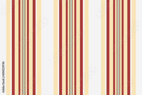 Culti textile vertical pattern, gentle vector seamless stripe. Frofessional texture lines background fabric in light and red colors.
