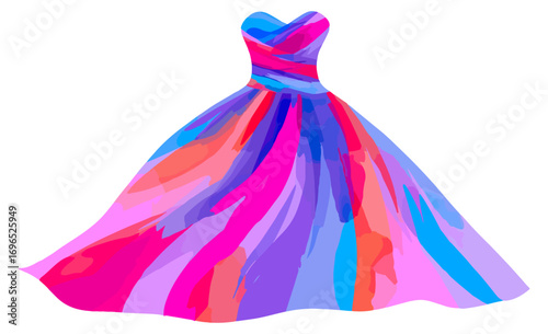 Colorful abstract dress design