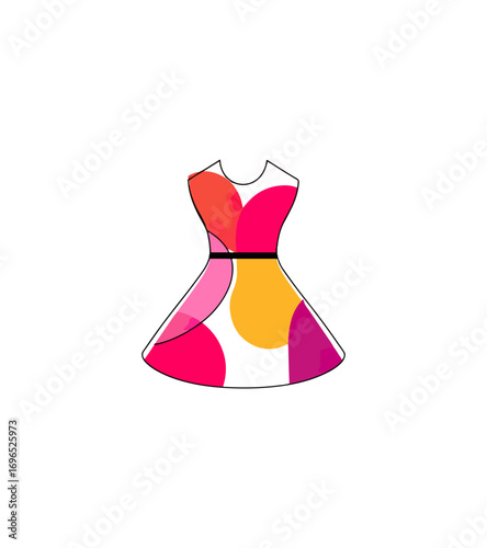 Colorful abstract dress design