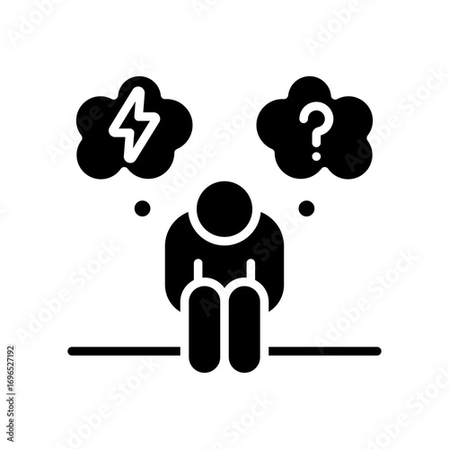 Depression glyph icon