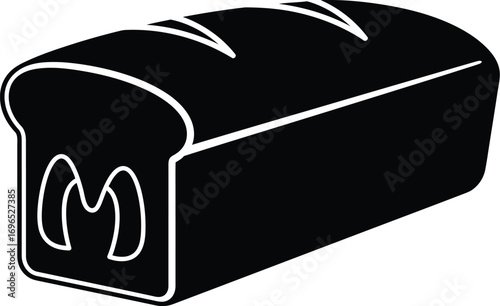 Loaf of bread black and white food bakery carbs breakfast toast