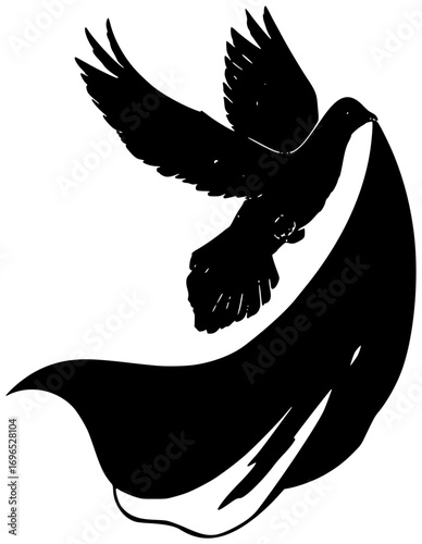 bird illustration fly silhouette dove logo animal icon pigeon outline freedom white feather peace nature wing sky hope symbol shape peaceful vector graphic background