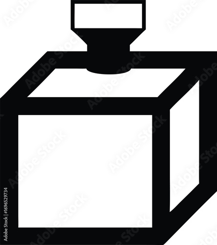 Minimalist Stylized Illustration of a Classic Record Player Silhouette turntable vintage