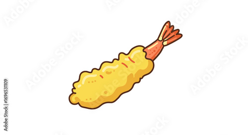 Delicious crispy fried shrimp tempura japanese cuisine seafood restaurant asian food gourmet dish tasty snack on transparent background