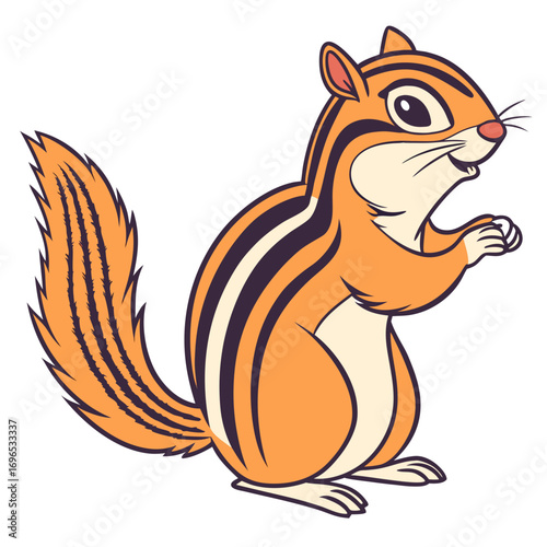 Cute cartoon chipmunk