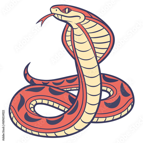Stylized cobra snake illustration