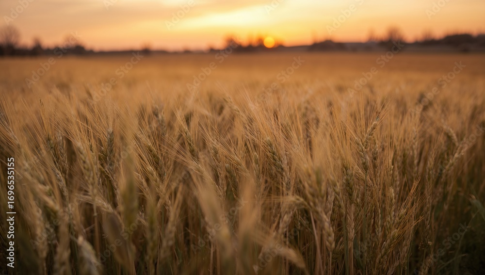 Obraz premium Golden barley field ready for harvest in a sunny summer meadow