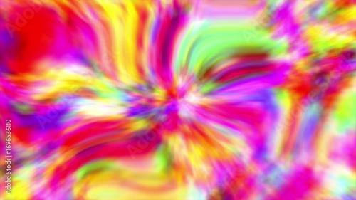 A mesmerizing explosion of vibrant colors swirling in an abstract dreamscape, creating a dynamic and energetic visual experience with a psychedelic and fluid motion