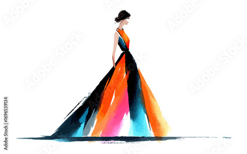 Colorful fashion design illustration