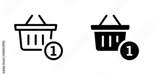 Shopping Basket and Quantity icon