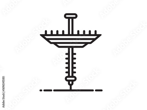Stylish Farming Seeder Drill Icon in Clean Professional Vector Artwork Design