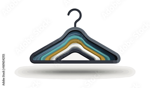 Colorful multilayered clothes hanger