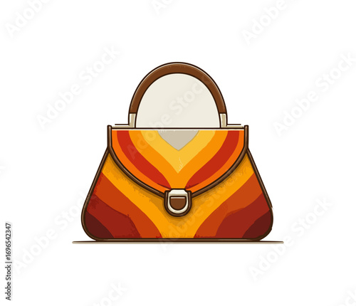 Colorful retro handbag design