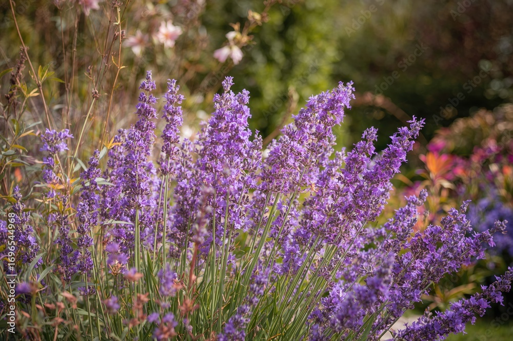 Obraz premium Purple flowers blossoming in the garden