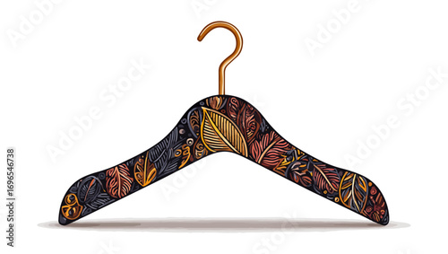 Decorative wooden clothes hanger