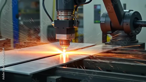 worker cutting metal