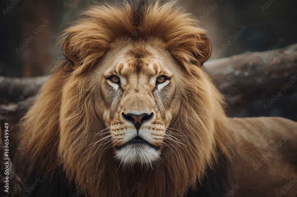 Obraz premium Adult male lion with a full mane