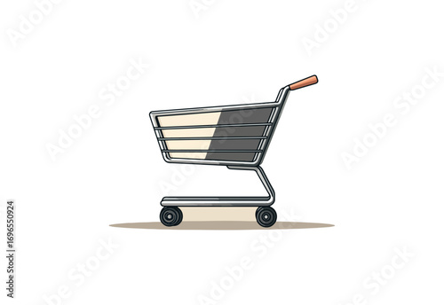 Empty shopping cart illustration