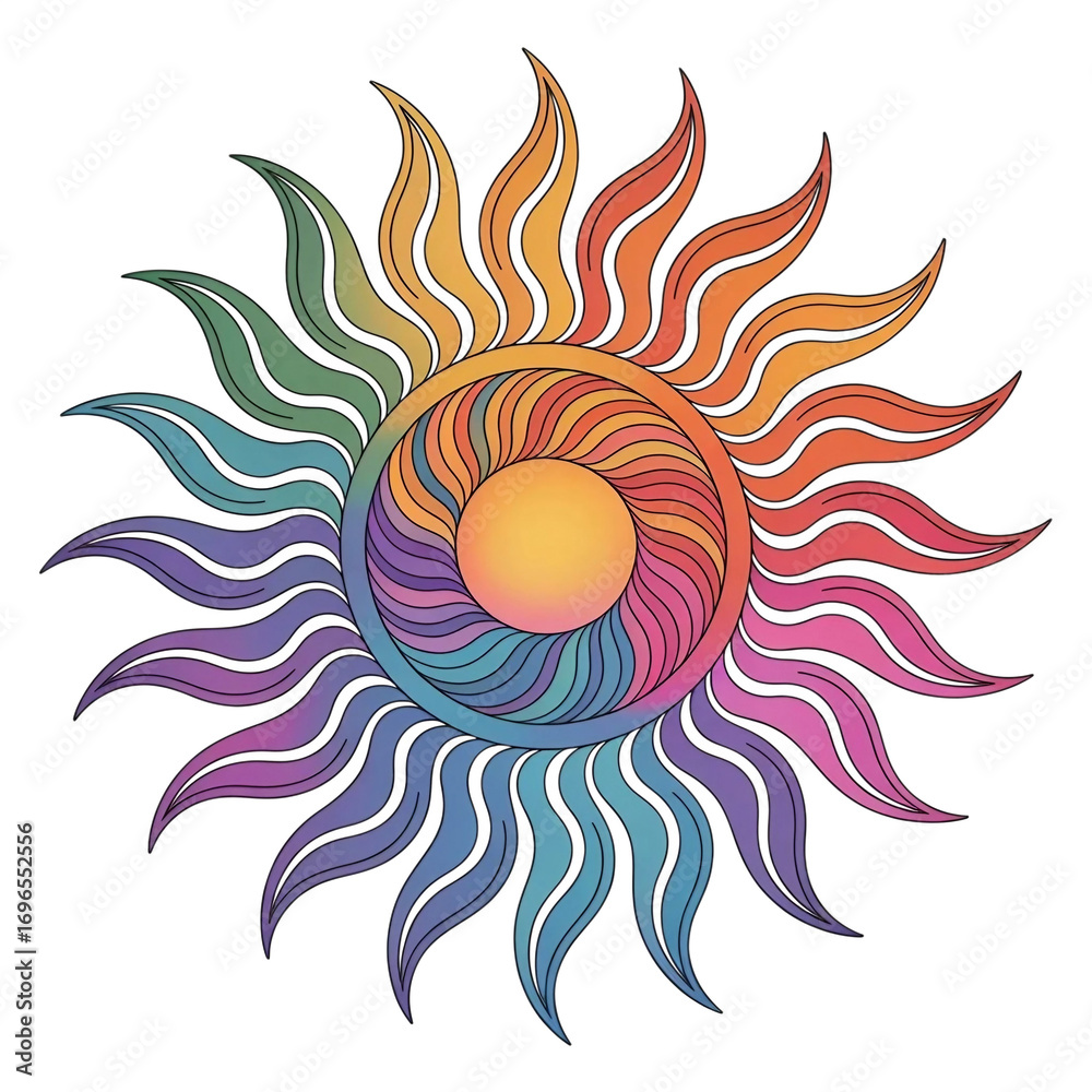 Naklejka premium abstract sun vector illustration