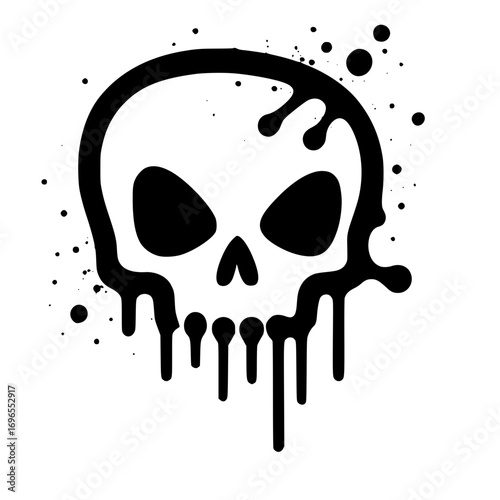 Skull with Dripping Effect