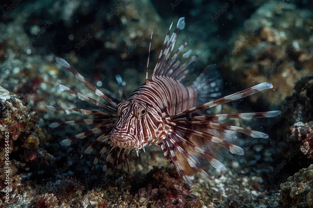 Obraz premium Pterois volitans: The Striking Lionfish Species