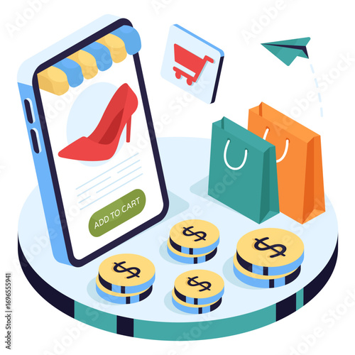 Unique design illustration of buy heel online