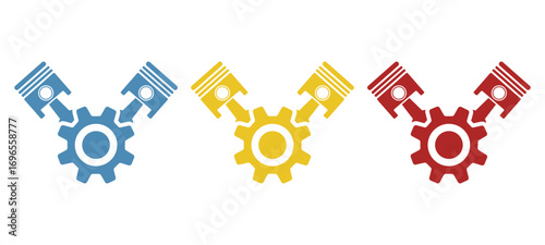 engine icon on white background,Vector illustration