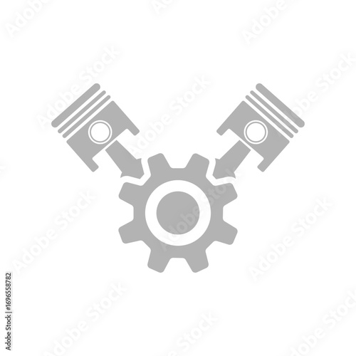 engine icon on white background,Vector illustration