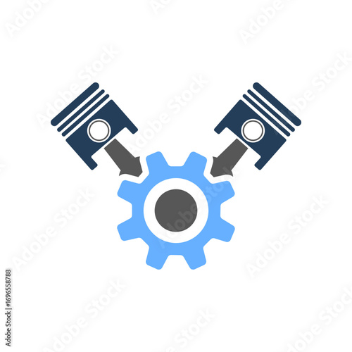 engine icon on white background,Vector illustration