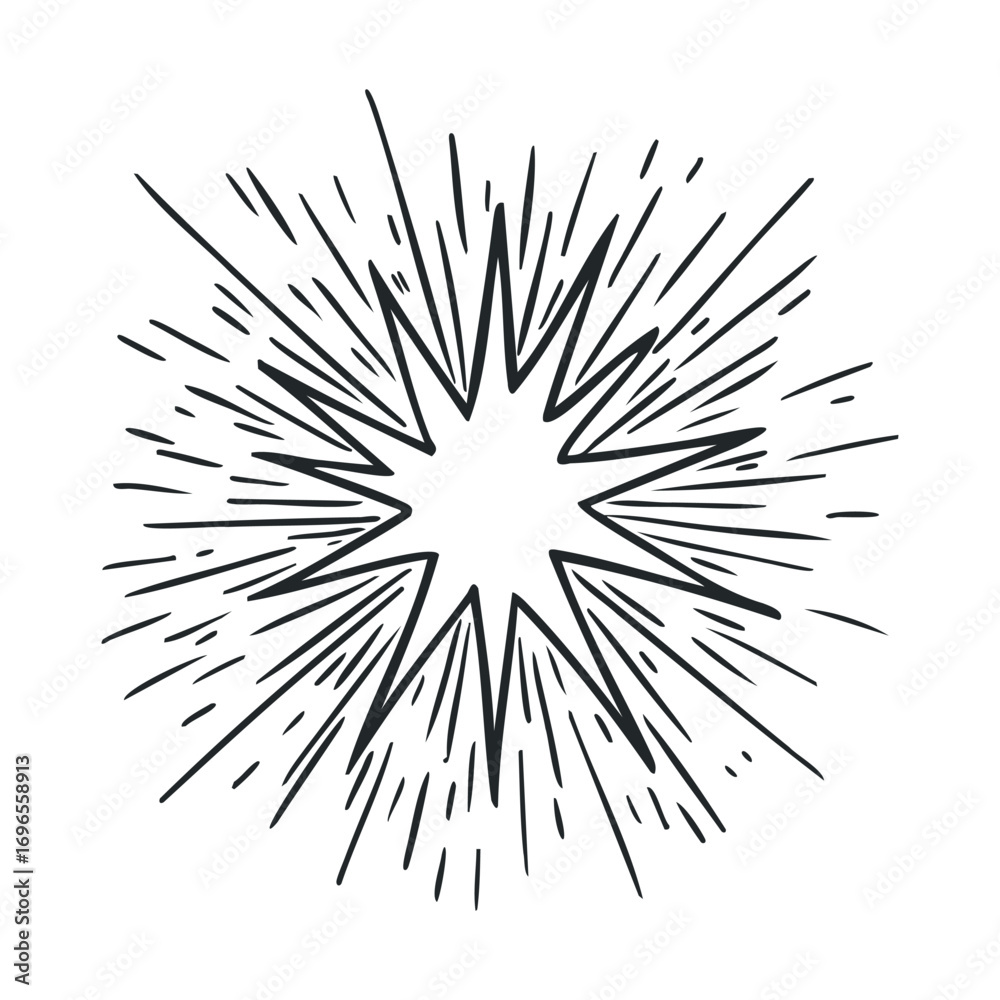Fototapeta premium Dynamic burst of energy in a striking graphic design element