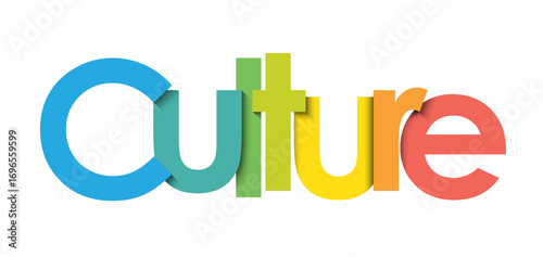CULTURE colorful vector typography banner