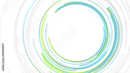 Blue and green HUD circles futuristic abstract minimal background