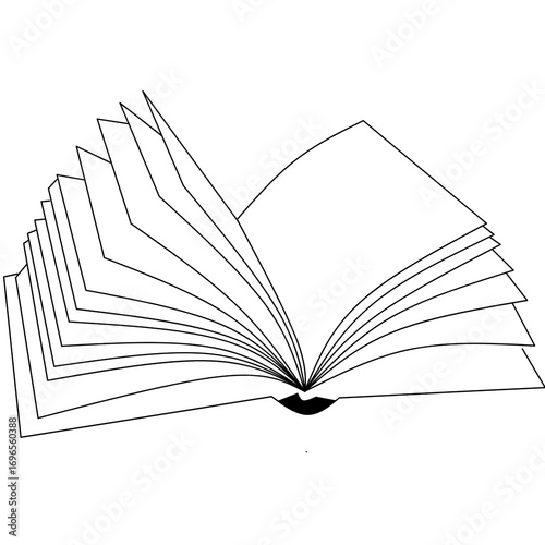 open book vector illustration