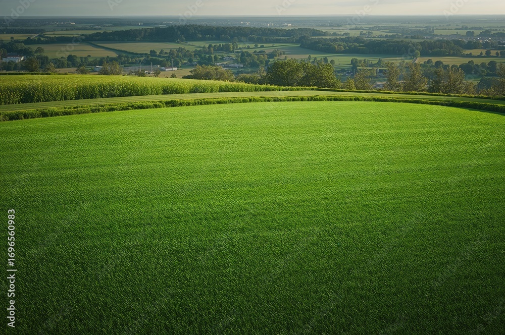 Fototapeta premium Lush green field setting created with AI technology
