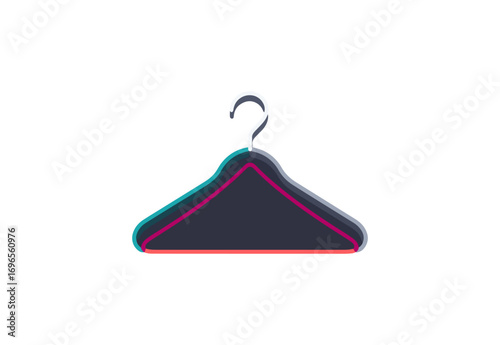 Stylish clothes hanger icon