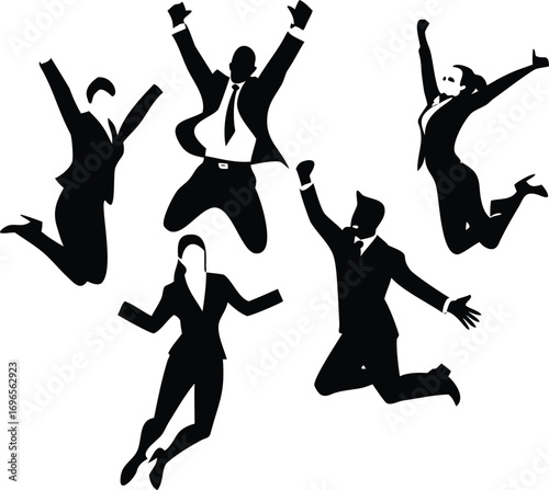 Five Vibrant Cartoon Style Diving Figures with Flippers and Masks divers swimming