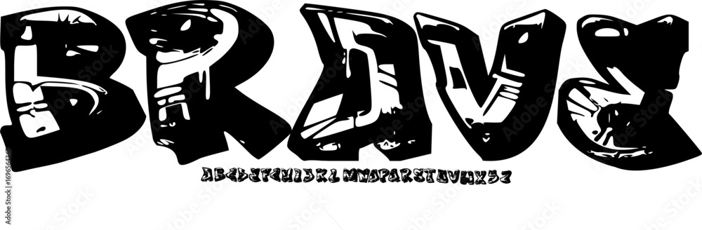 Obraz premium This font can be used for modern graphic design