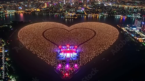 christmas lights in the night